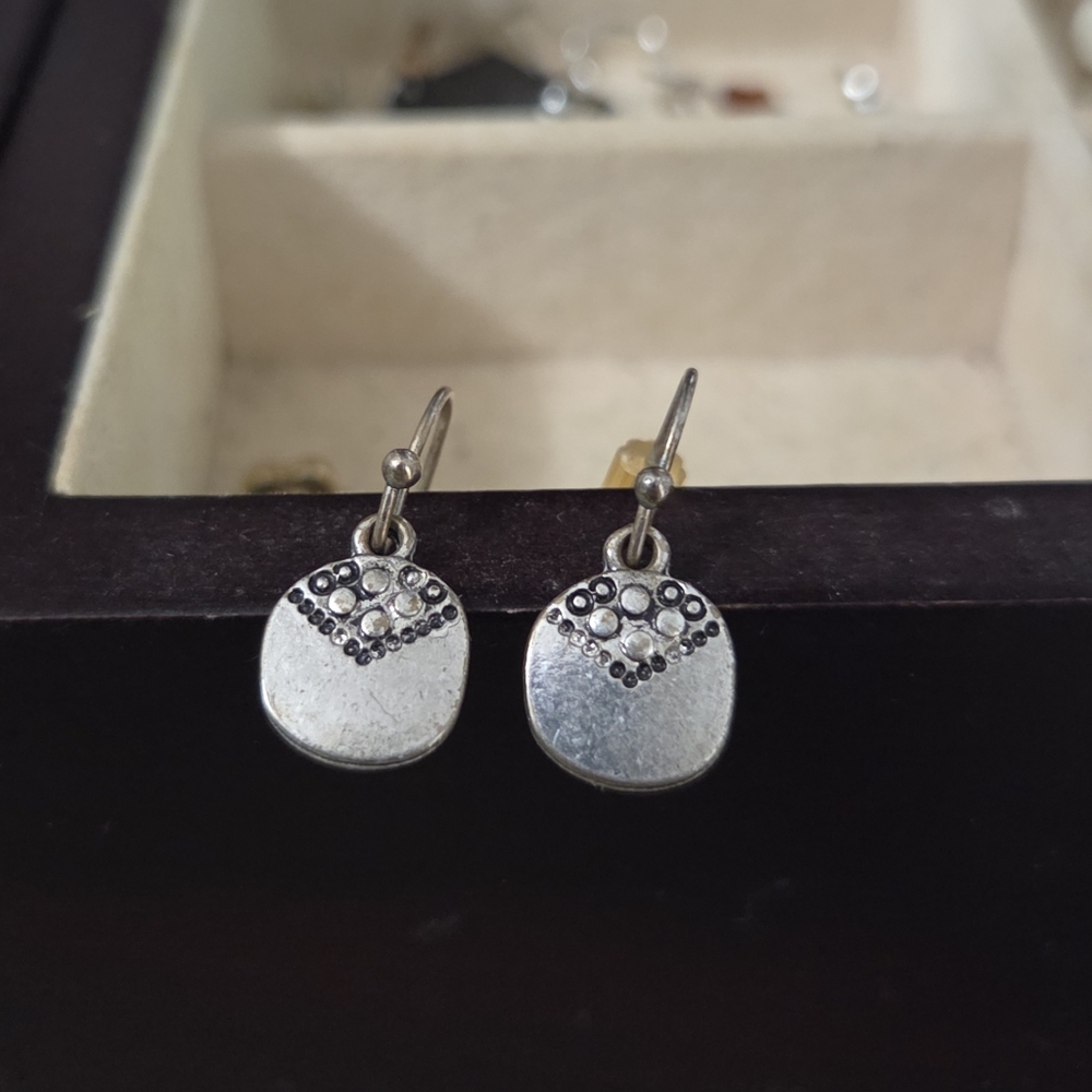 American Eagle Outfitters Silver and Black Earrings